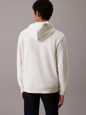 silver birch cotton terry zip up hoodie for men calvin klein jeans