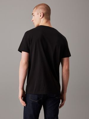 ck black logo t-shirt for men calvin klein jeans