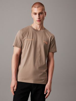 grey logo t-shirt for men calvin klein jeans