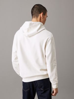 ivory relaxed new york logo hoodie for men calvin klein jeans