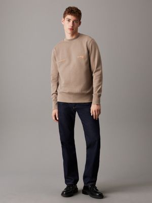 brindle logo sweatshirt for men calvin klein jeans