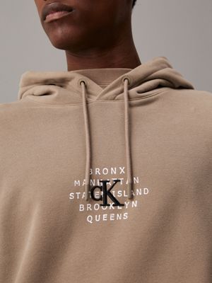 brindle relaxed new york logo hoodie for men calvin klein jeans