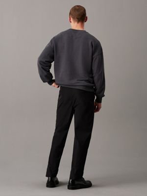 ck black ripstop track pants for men calvin klein jeans