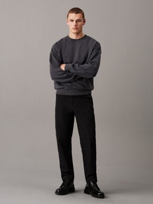 ck black ripstop track pants for men calvin klein jeans