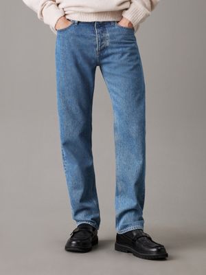 Calvin klein men's relaxed straight fit denim jeans online