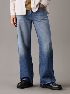 mid blue 90's loose jeans for men calvin klein jeans