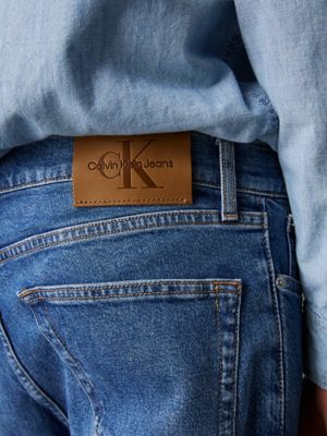 denim medium slim straight jeans for men calvin klein jeans