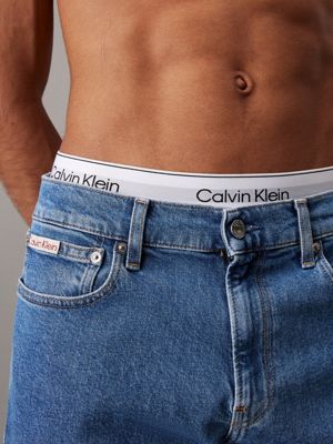 denim medium slim straight jeans for men calvin klein jeans