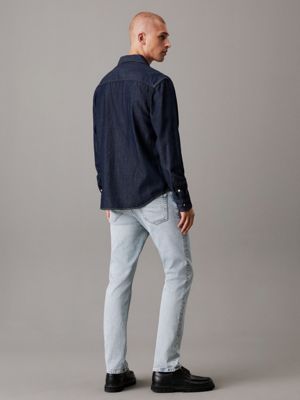 jean slim straight denim light pour hommes calvin klein jeans