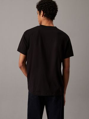 ck black monogram t-shirt for men calvin klein jeans