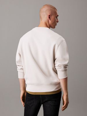 moonbeam relaxed monogram sweatshirt for men calvin klein jeans