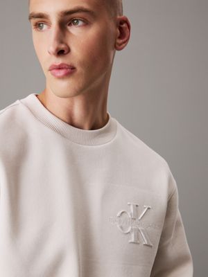 moonbeam relaxed monogram sweatshirt for men calvin klein jeans