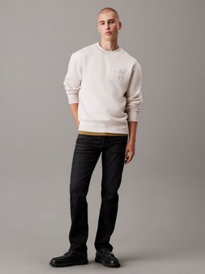 moonbeam relaxed monogram sweatshirt for men calvin klein jeans