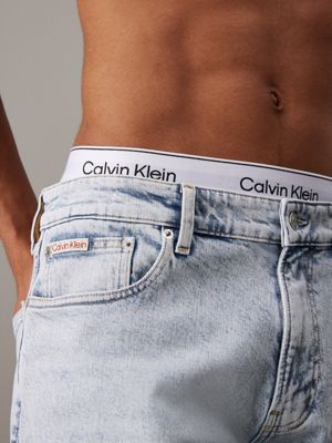 denim light slim straight jeans for men calvin klein jeans