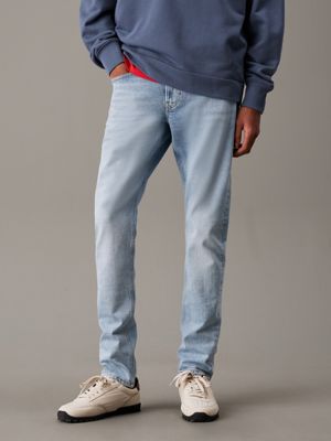 denim slim tapered jeans for men calvin klein jeans