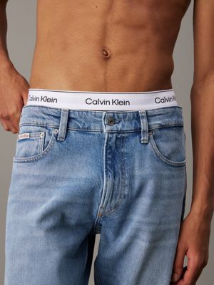 denim light slim straight jeans for men calvin klein jeans