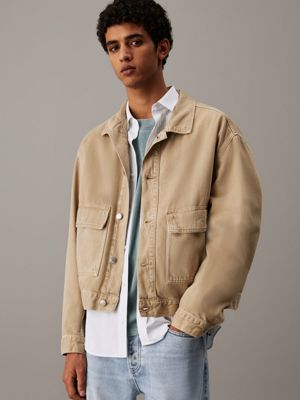 denim relaxed denim jacket for men calvin klein jeans