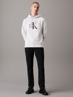 Calvin klein monogram logo hoodie sale