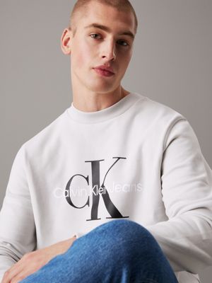 lunar rock monogram fleece sweatshirt for men calvin klein jeans