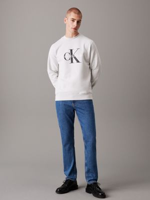 lunar rock monogram fleece sweatshirt for men calvin klein jeans