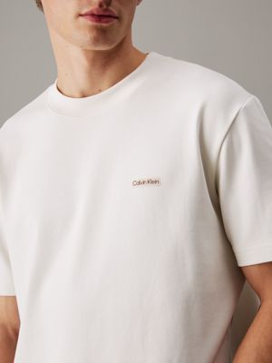 tofu cotton stretch badge t-shirt for men calvin klein jeans