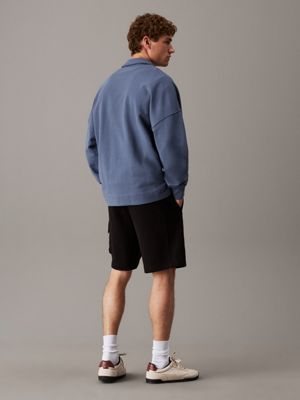 ck black cargo jogger shorts for men calvin klein jeans