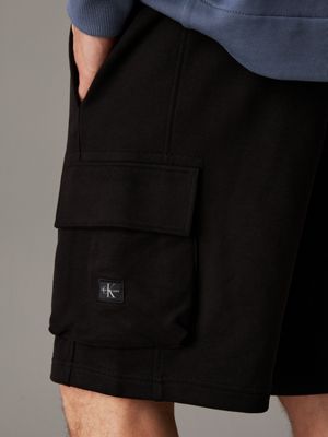 ck black cargo jogger shorts for men calvin klein jeans