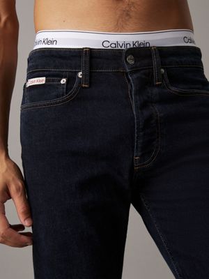 denim dark standard straight jeans for men calvin klein jeans