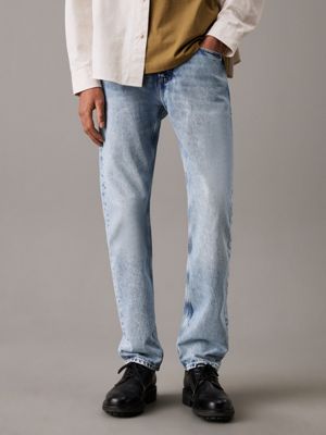 light blue standard straight jeans for men calvin klein jeans