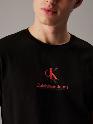 ck black monogram t-shirt for men calvin klein jeans