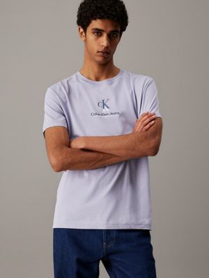 blue monogram t-shirt for men calvin klein jeans