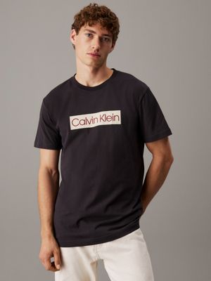 black logo t-shirt for men calvin klein jeans