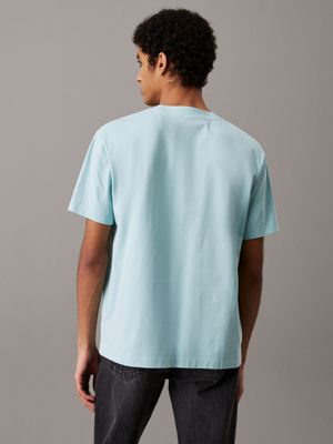 fresh mint logo appliqué t-shirt for men calvin klein jeans