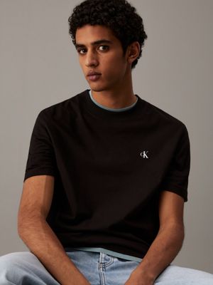 black back logo t-shirt for men calvin klein jeans