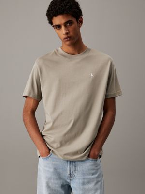 grey back logo t-shirt for men calvin klein jeans