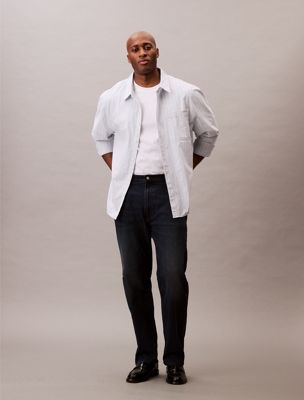 bright white plus size badge t-shirt for men calvin klein jeans
