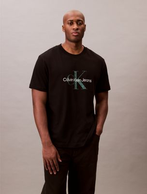 ck black plus size monogram t-shirt for men calvin klein jeans