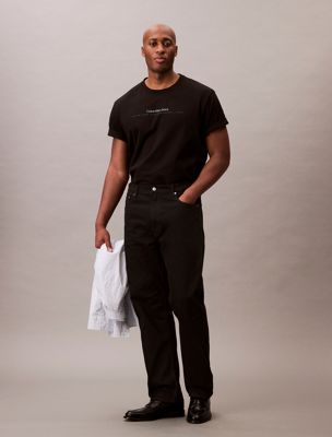 ck black plus size logo t-shirt for men calvin klein jeans