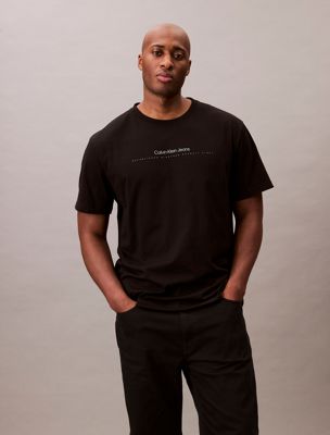 black plus size logo t-shirt for men calvin klein jeans