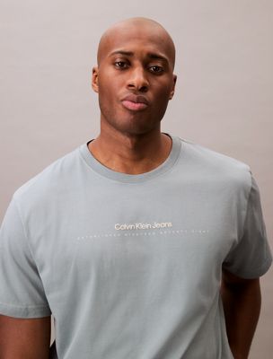 lead plus size logo t-shirt for men calvin klein jeans