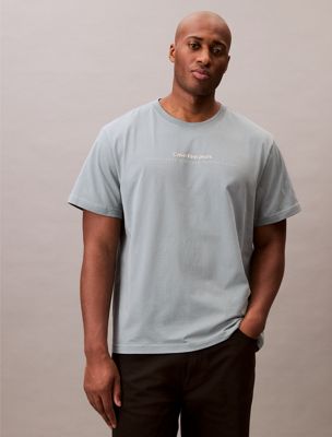 lead plus size logo t-shirt for men calvin klein jeans
