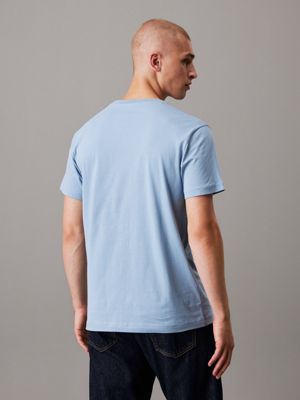 faded denim monogram t-shirt for men calvin klein jeans