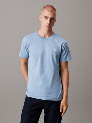 blue monogram t-shirt for men calvin klein jeans