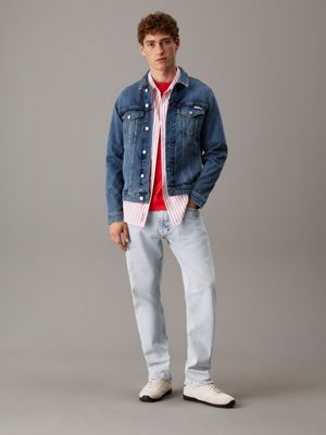 denim dark slim denim jacket for men calvin klein jeans