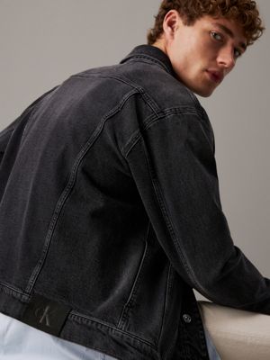 denim black slim denim jacket for men calvin klein jeans