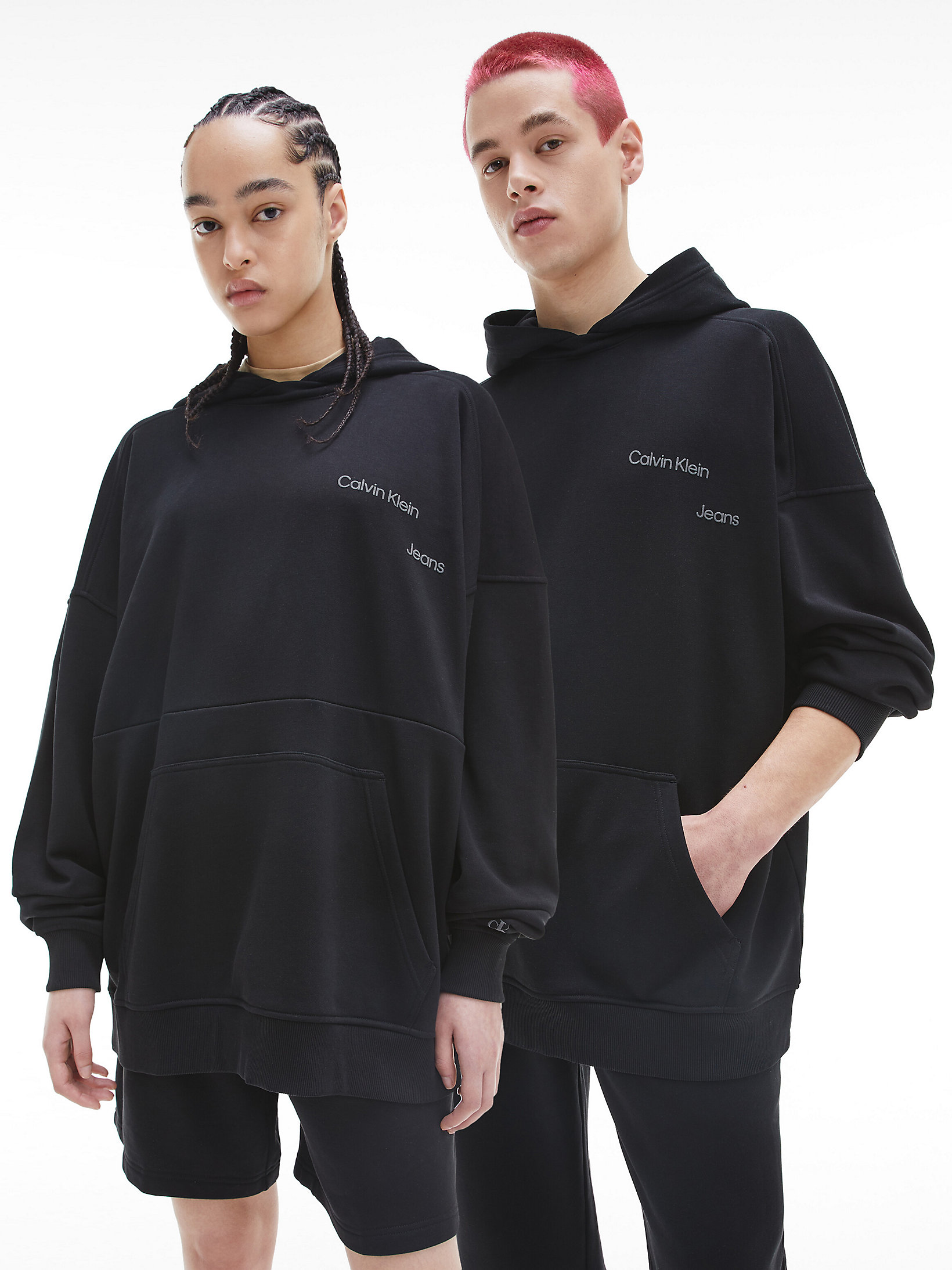 CK Black Unisex Oversized Hoodie undefined unisex Calvin Klein