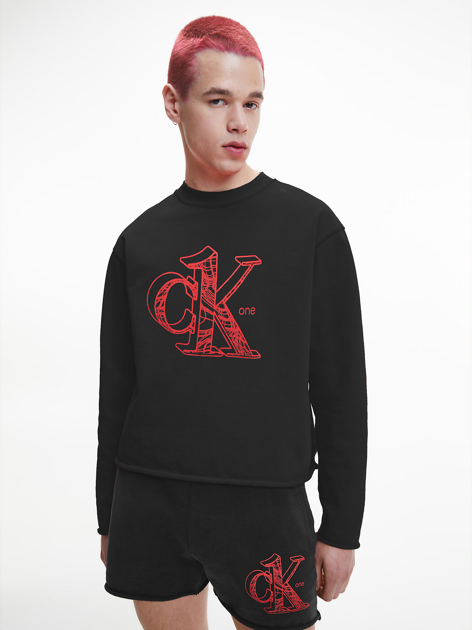 CK Black Unisex Recycled Cotton Sweatshirt - CK One undefined unisex Calvin Klein