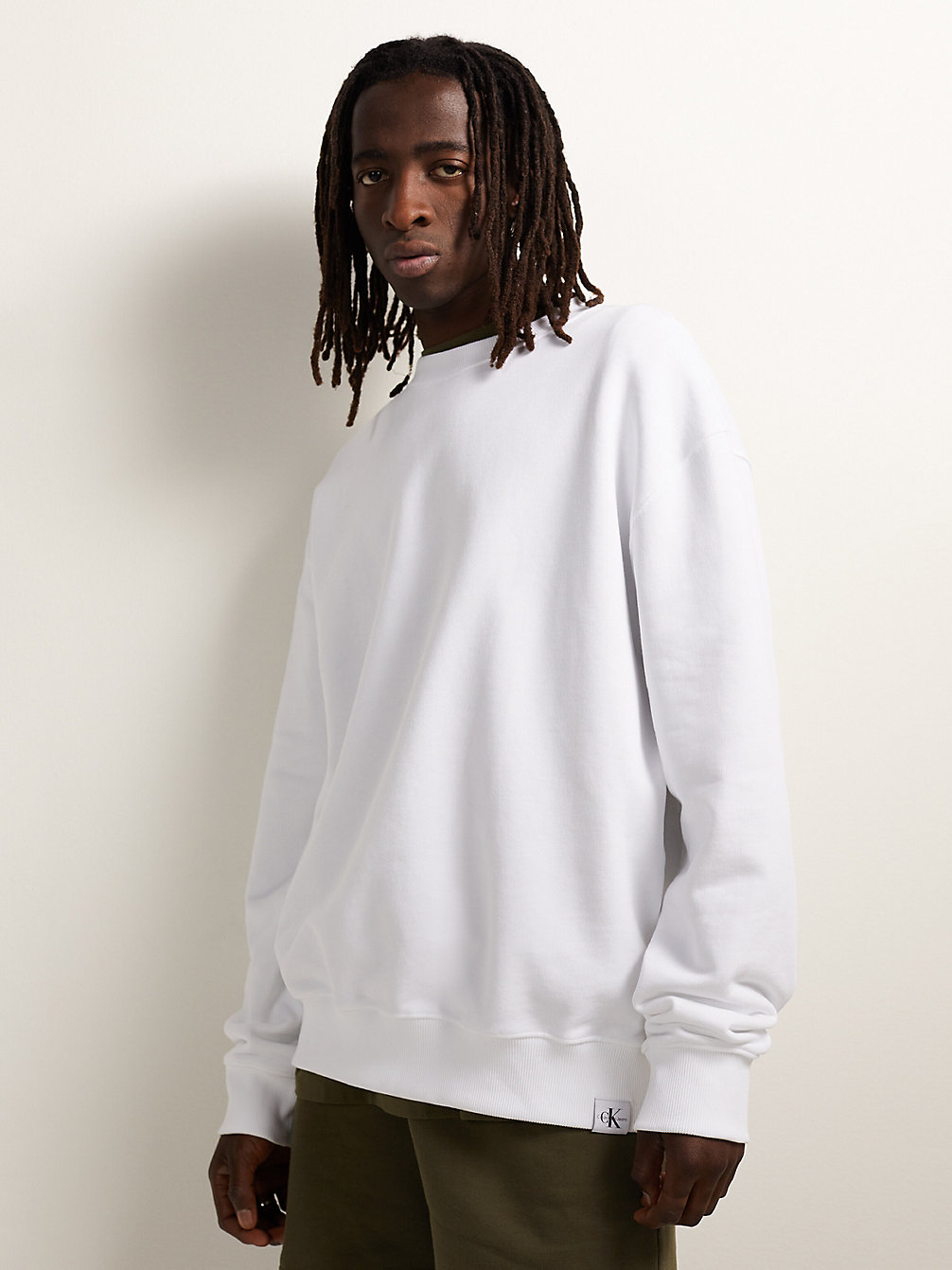 BRIGHT WHITE Unisex Organic Cotton Sweatshirt undefined unisex Calvin Klein