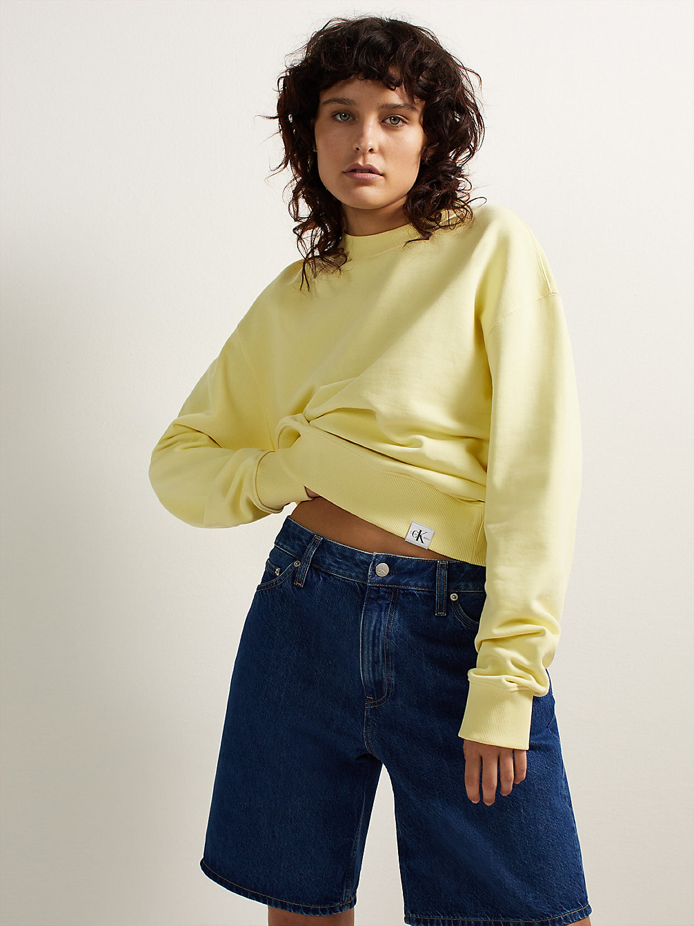 LEMON CHIFFON Unisex Organic Cotton Sweatshirt undefined unisex Calvin Klein