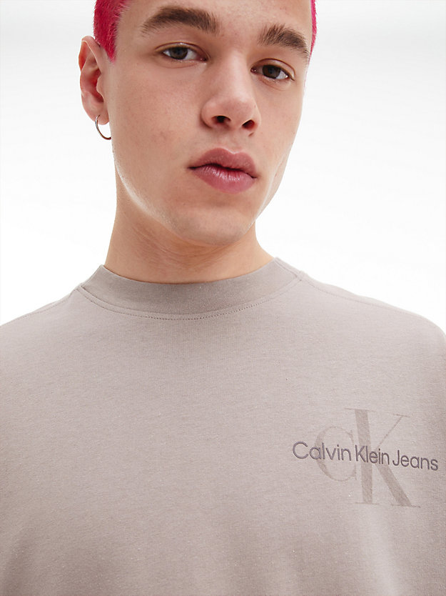 PERFECT TAUPE T-shirt a maniche lunghe oversize unisex da unisex CALVIN KLEIN JEANS